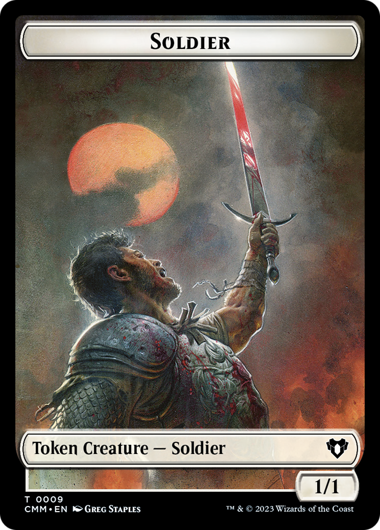 Soldier // Elephant Double-Sided Token [Commander Masters Tokens] | Gear Gaming Fayetteville