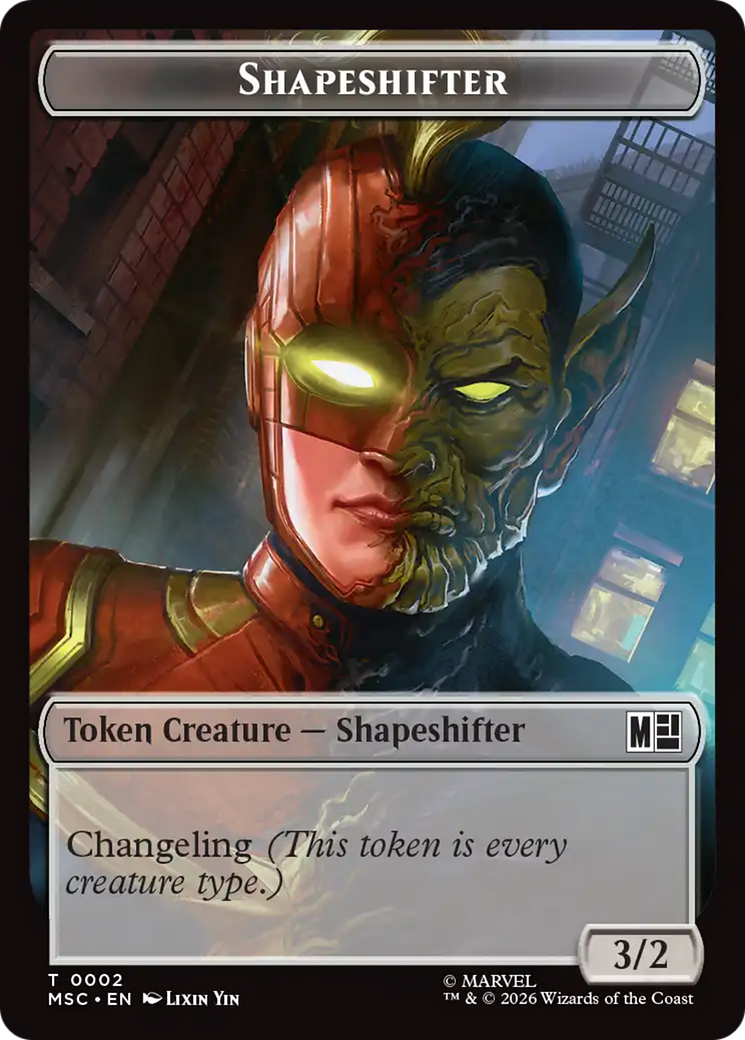 Shapeshifter (002) // Villain (009) Double-Sided Token [Marvel Super Heroes Commander Tokens] | Gear Gaming Fayetteville