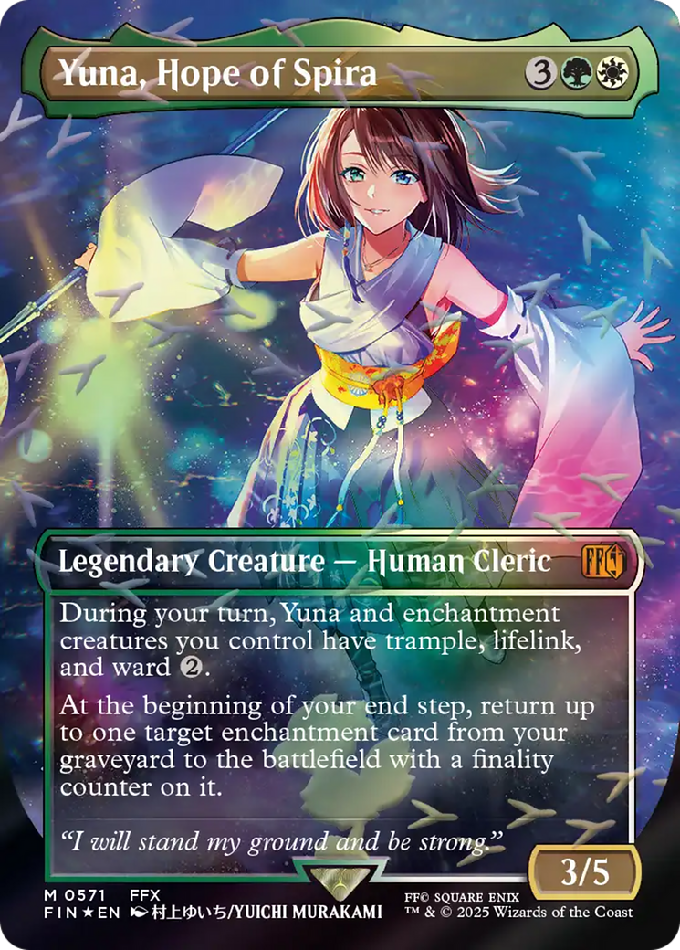 Yuna, Hope of Spira (Borderless) (Chocobo Track Foil) [FINAL FANTASY] | Gear Gaming Fayetteville