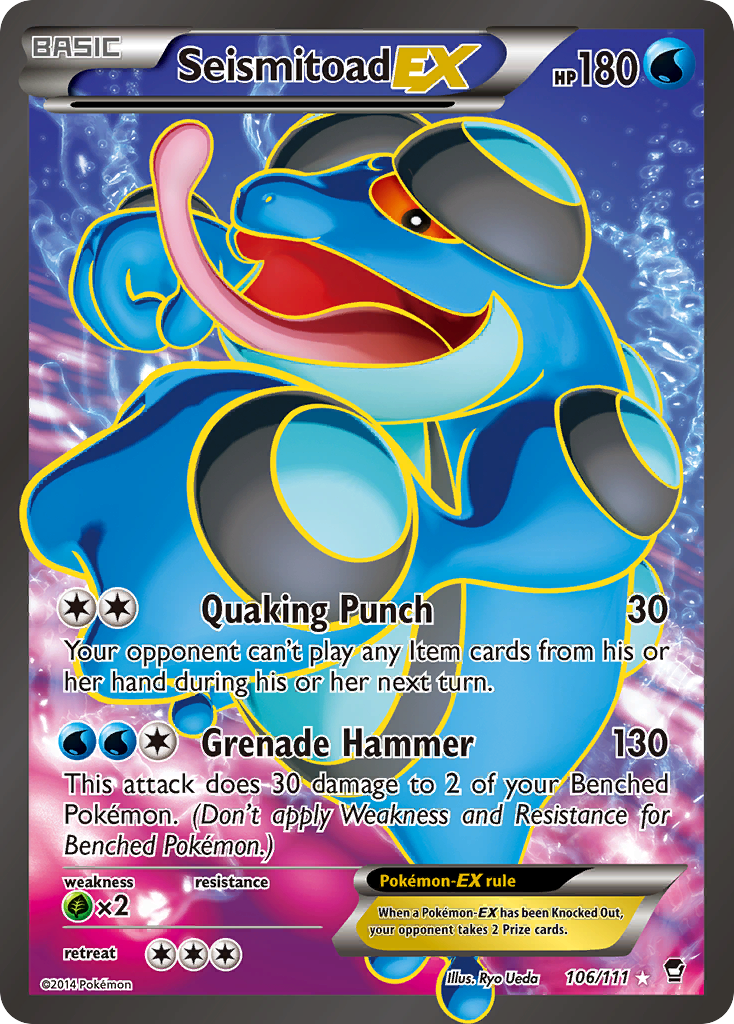 Seismitoad EX (106/111) [XY: Furious Fists] | Gear Gaming Fayetteville