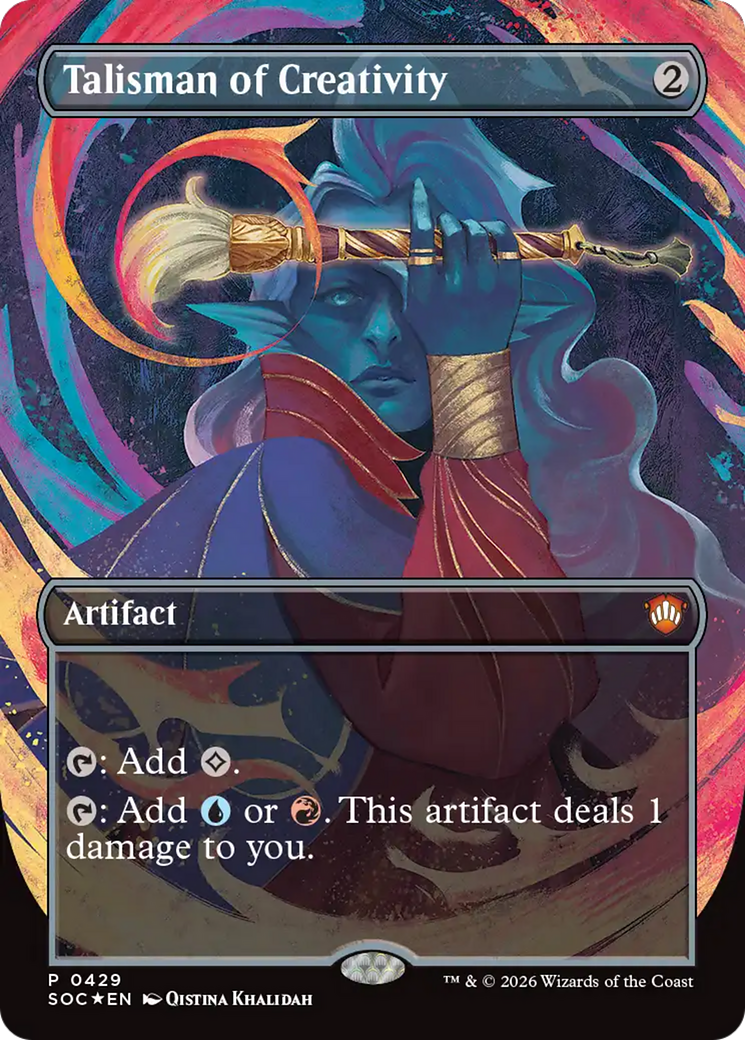 Talisman of Creativity (Borderless) [Secrets of Strixhaven Commander] | Gear Gaming Fayetteville