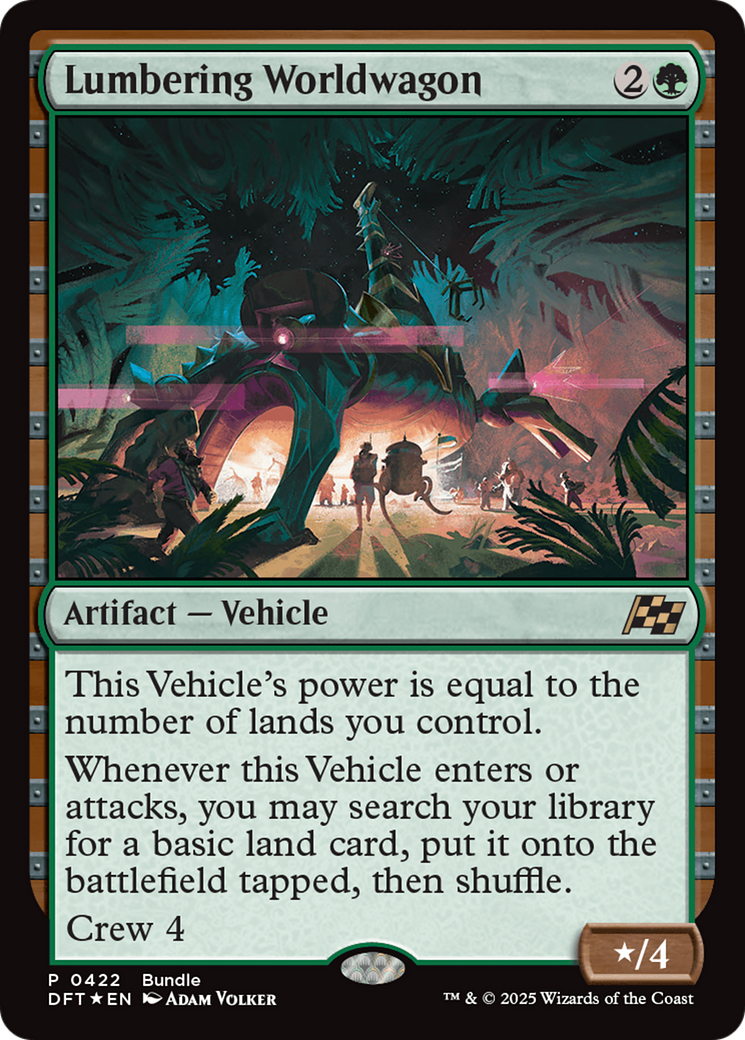 Lumbering Worldwagon (Bundle) [Aetherdrift Promos] | Gear Gaming Fayetteville