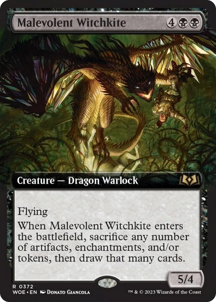 Malevolent Witchkite (Extended Art) [Wilds of Eldraine] | Gear Gaming Fayetteville