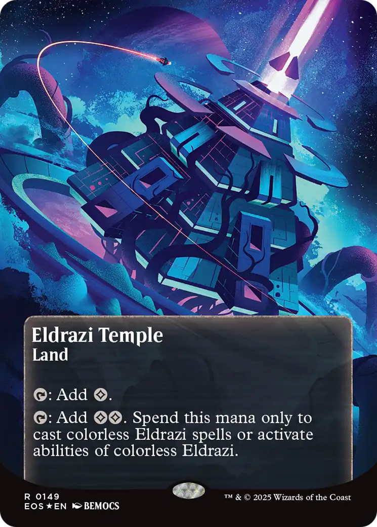Eldrazi Temple (0149) (Borderless) (Galaxy Foil) [Edge of Eternities: Stellar Sights] | Gear Gaming Fayetteville