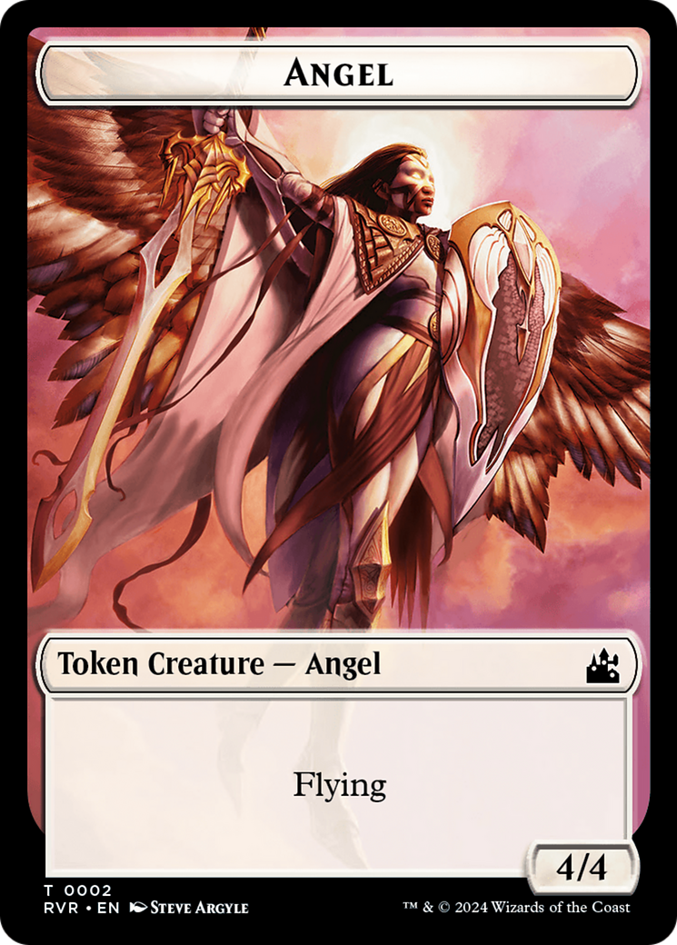 Saproling // Angel (0002) Double-Sided Token [Ravnica Remastered Tokens] | Gear Gaming Fayetteville