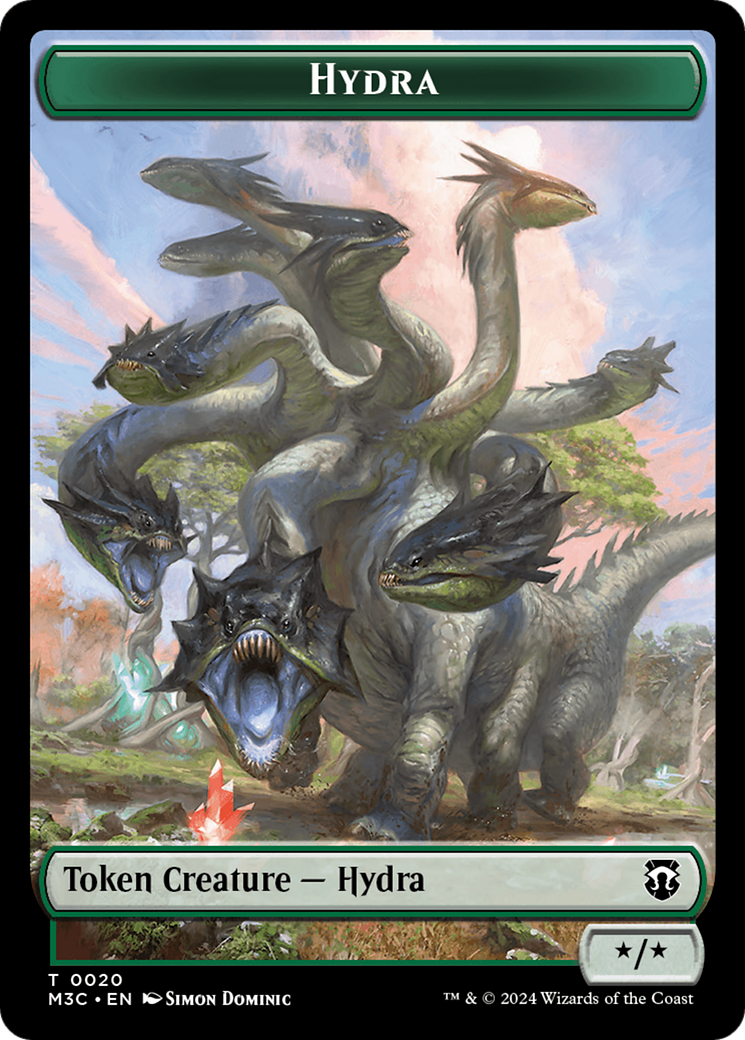 Hydra (Ripple Foil) // Boar Double-Sided Token [Modern Horizons 3 Commander Tokens] | Gear Gaming Fayetteville