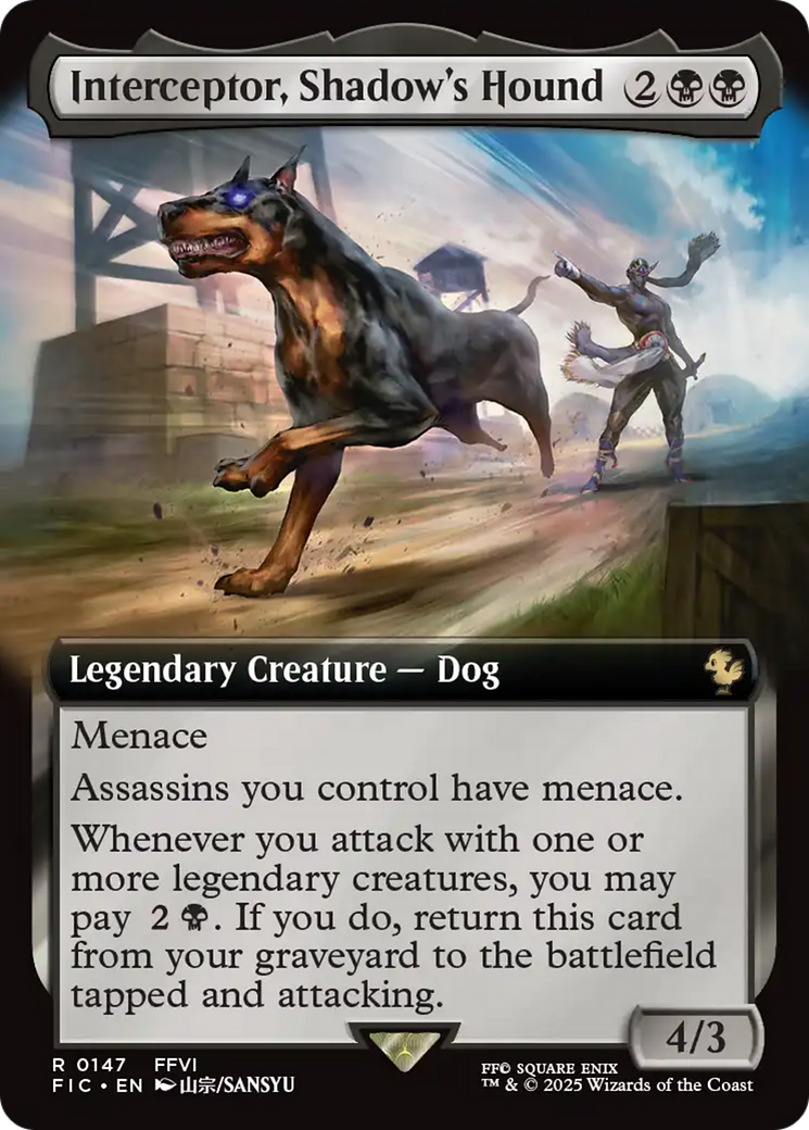 Interceptor, Shadow's Hound (Extended Art) [FINAL FANTASY Commander] | Gear Gaming Fayetteville