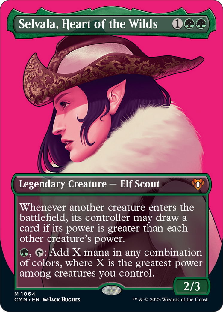 Selvala, Heart of the Wilds (Borderless Textured Foil Frame Break) [Commander Masters] | Gear Gaming Fayetteville