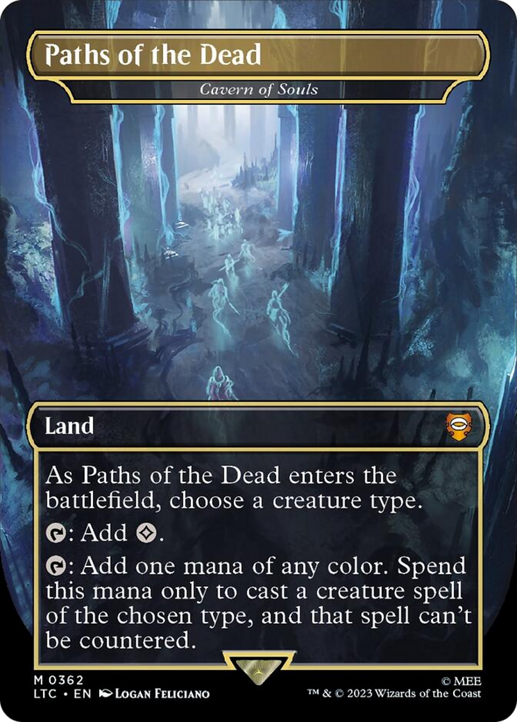 Paths of the Dead - Cavern of Souls (Borderless) (Surge Foil Realms and Relics) [The Lord of the Rings: Tales of Middle-Earth Commander] | Gear Gaming Fayetteville