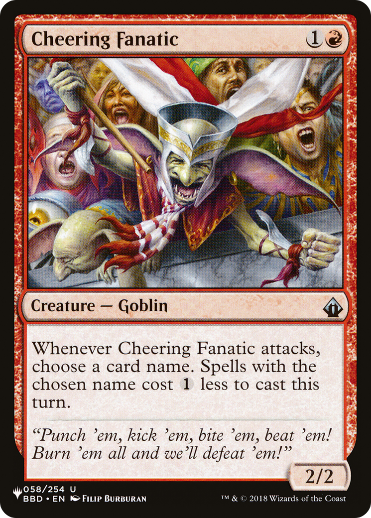 Cheering Fanatic [The List Reprints] | Gear Gaming Fayetteville