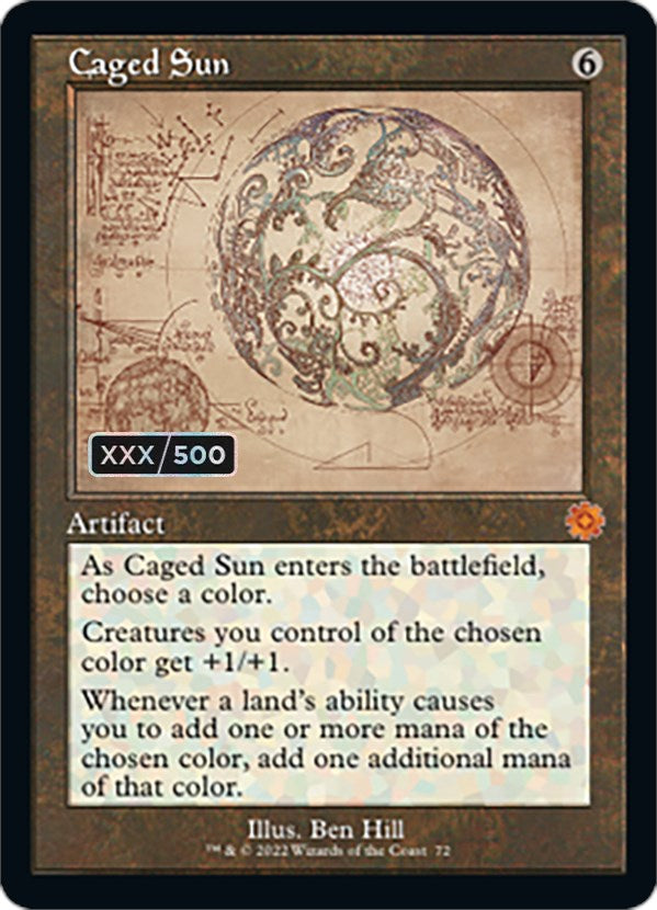 Caged Sun (Retro Schematic) (Serialized) [The Brothers' War Retro Artifacts] | Gear Gaming Fayetteville
