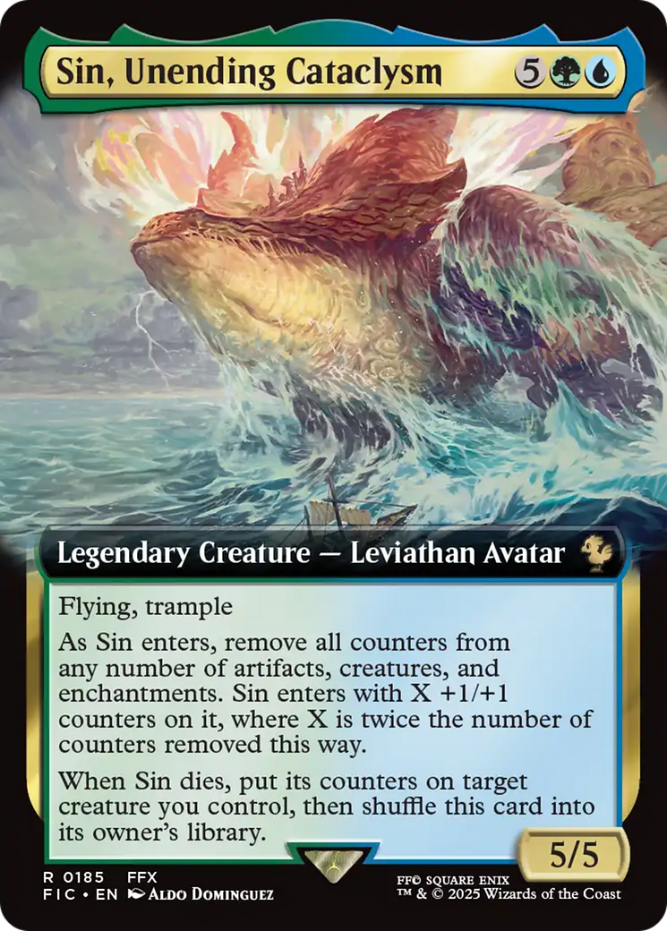 Sin, Unending Cataclysm (Extended Art) [FINAL FANTASY Commander] | Gear Gaming Fayetteville