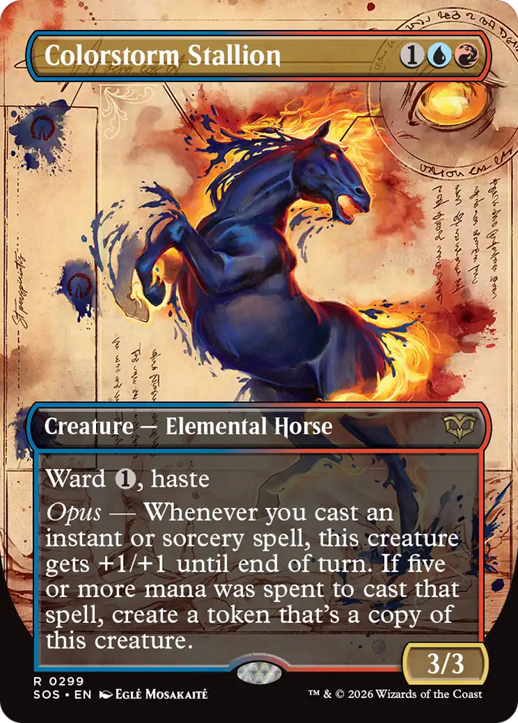 Colorstorm Stallion (Borderless) [Secrets of Strixhaven] | Gear Gaming Fayetteville