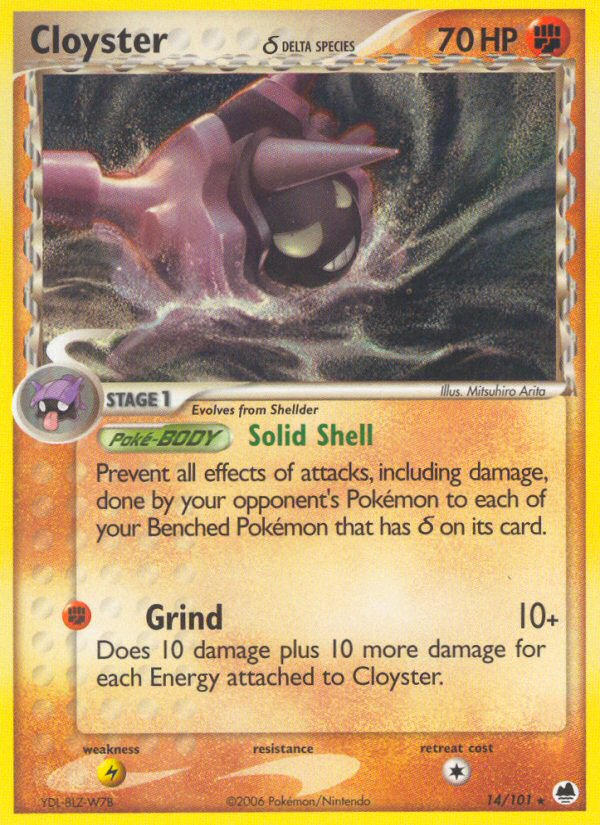 Cloyster (14/101) (Delta Species) [EX: Dragon Frontiers] | Gear Gaming Fayetteville