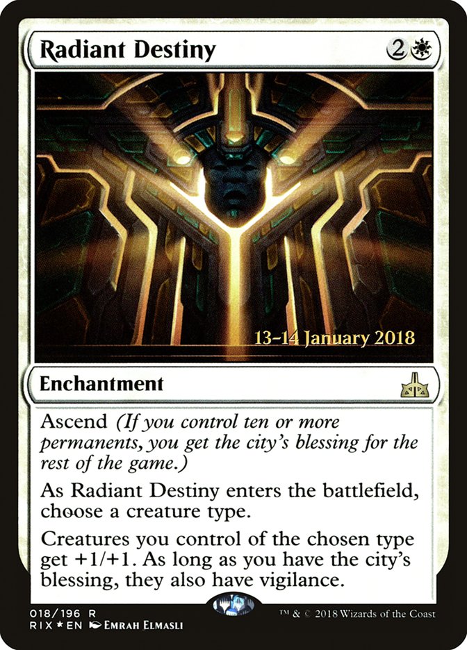 Radiant Destiny [Rivals of Ixalan Prerelease Promos] | Gear Gaming Fayetteville