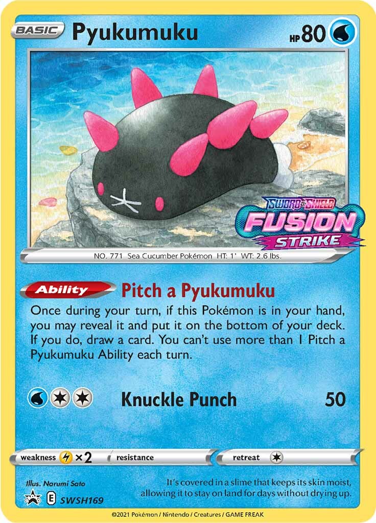 Pyukumuku (SWSH169) (Prerelease Promo) [Sword & Shield: Black Star Promos] | Gear Gaming Fayetteville