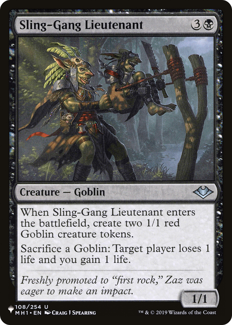 Sling-Gang Lieutenant [The List Reprints] | Gear Gaming Fayetteville