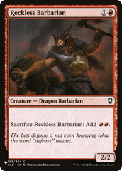 Reckless Barbarian [The List Reprints] | Gear Gaming Fayetteville