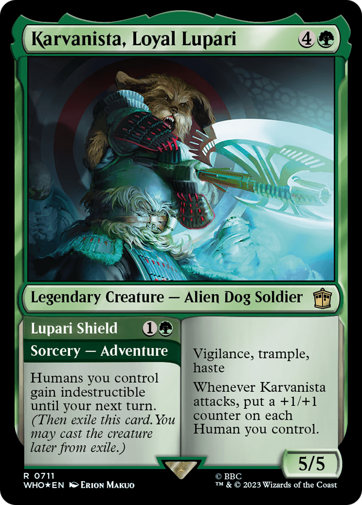 Karvanista, Loyal Lupari // Lupari Shield (Surge Foil) [Doctor Who] | Gear Gaming Fayetteville