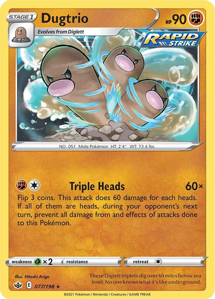 Dugtrio (077/198) [Sword & Shield: Chilling Reign] | Gear Gaming Fayetteville