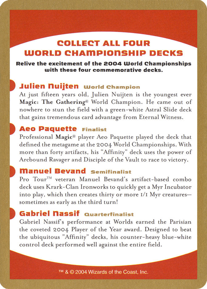 2004 World Championships Ad [World Championship Decks 2004] | Gear Gaming Fayetteville