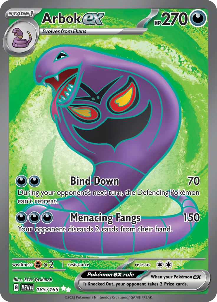 Arbok ex (185/165) [Scarlet & Violet: 151] | Gear Gaming Fayetteville