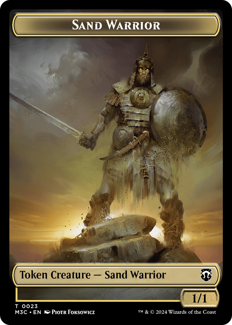 Marit Lage // Sand Warrior Double-Sided Token [Modern Horizons 3 Commander Tokens] | Gear Gaming Fayetteville