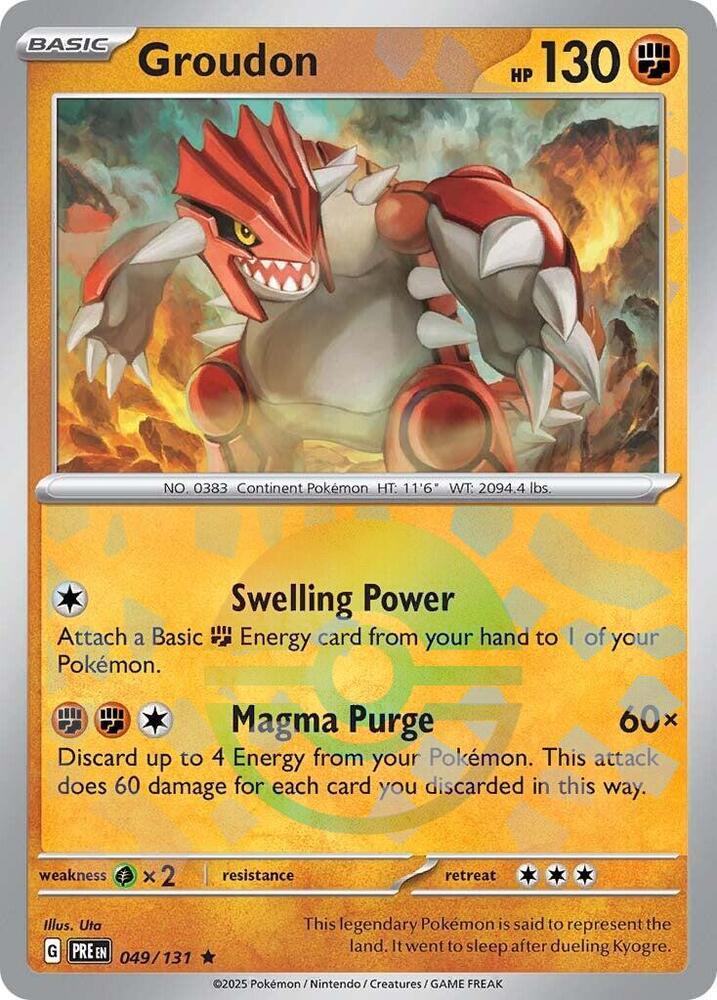 Groudon (049/131) (Poke Ball Pattern) [Scarlet & Violet: Prismatic Evolutions] | Gear Gaming Fayetteville