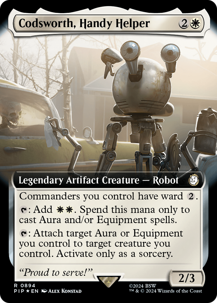 Codsworth, Handy Helper (Extended Art) (Surge Foil) [Fallout] | Gear Gaming Fayetteville