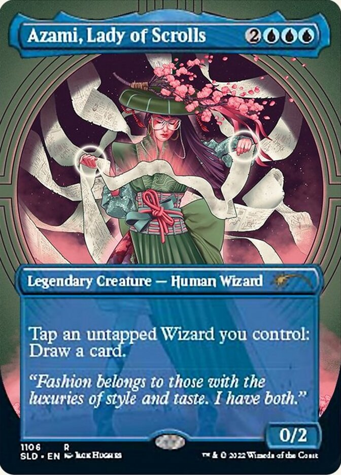 Azami, Lady of Scrolls (Borderless) [Secret Lair Drop Series] | Gear Gaming Fayetteville