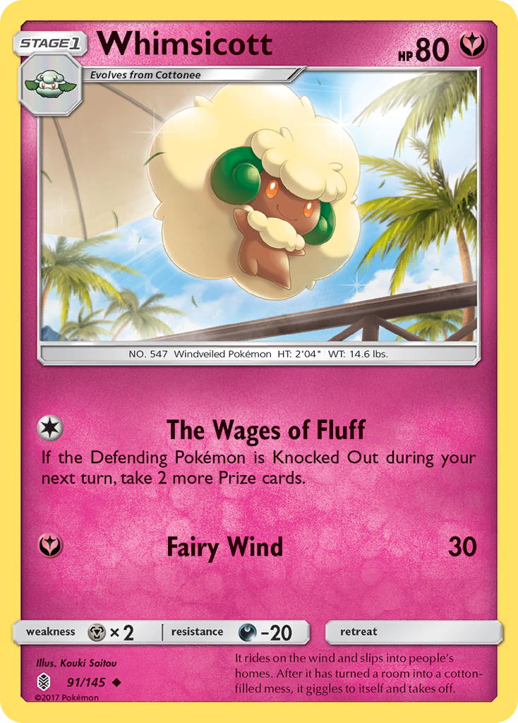 Whimsicott (91/145) [Sun & Moon: Guardians Rising] | Gear Gaming Fayetteville