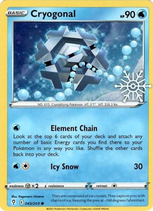 Cryogonal (043/203) (Holiday Calendar) [Sword & Shield: Evolving Skies] | Gear Gaming Fayetteville