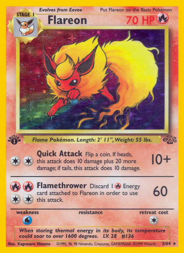 Flareon (3/64) [Jungle 1st Edition] | Gear Gaming Fayetteville