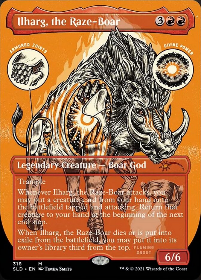 Ilharg, the Raze-Boar (Borderless Foil Etched) [Secret Lair Drop Series] | Gear Gaming Fayetteville