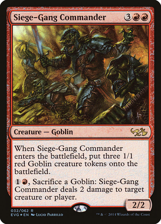 Siege-Gang Commander (Elves vs. Goblins) [Duel Decks Anthology] | Gear Gaming Fayetteville