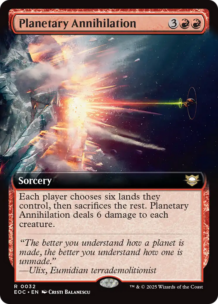 Planetary Annihilation (Extended Art) [Edge of Eternities Commander] | Gear Gaming Fayetteville