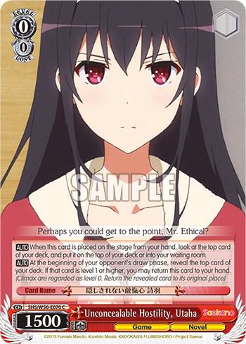 Unconcealable Hostility, Utaha - [Saekano: How to Raise a Boring Girlfriend] | Gear Gaming Fayetteville