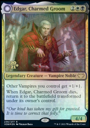 Edgar, Charmed Groom // Edgar Markov's Coffin [Innistrad: Crimson Vow Prerelease Promos] | Gear Gaming Fayetteville