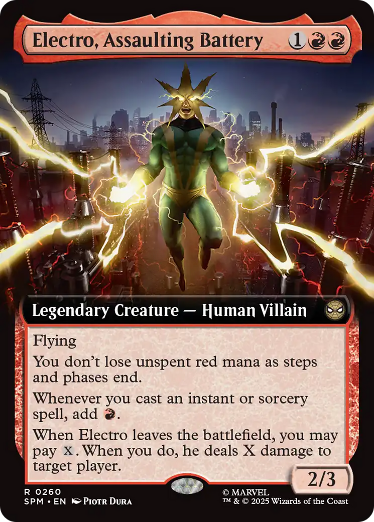 Electro, Assaulting Battery (Extended Art) [Marvel's Spider-Man] | Gear Gaming Fayetteville