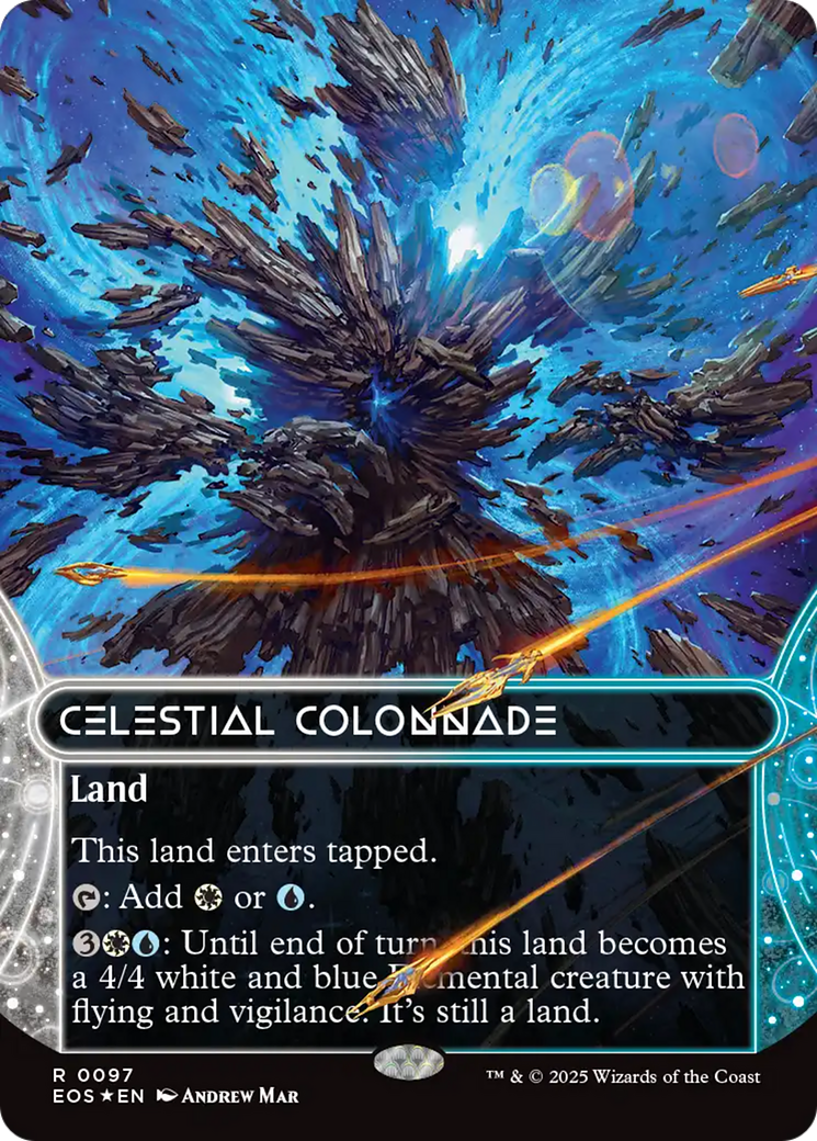 Celestial Colonnade (0097) (Borderless) (Galaxy Foil) [Edge of Eternities: Stellar Sights] | Gear Gaming Fayetteville