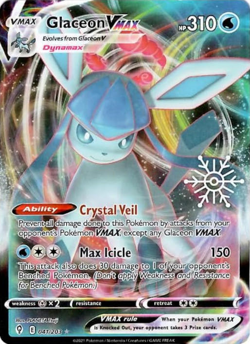 Glaceon VMAX (041/203) (Holiday Calendar) [Sword & Shield: Evolving Skies] | Gear Gaming Fayetteville