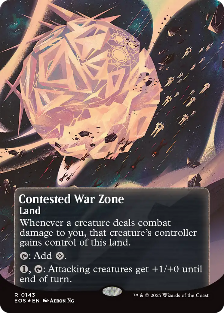 Contested War Zone (0143) (Borderless) (Galaxy Foil) [Edge of Eternities: Stellar Sights] | Gear Gaming Fayetteville