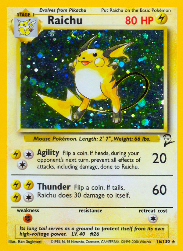 Raichu (16/130) [Base Set 2] | Gear Gaming Fayetteville