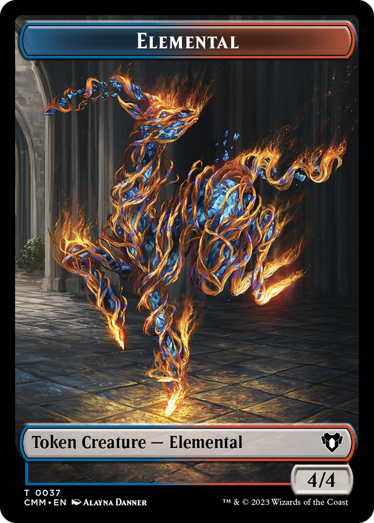 Spirit (0010) // Elemental (0037) Double-Sided Token [Commander Masters Tokens] | Gear Gaming Fayetteville