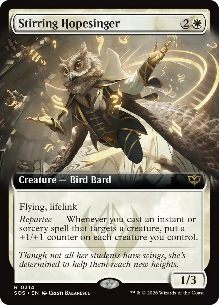 Stirring Hopesinger (Extended Art) [Secrets of Strixhaven] | Gear Gaming Fayetteville