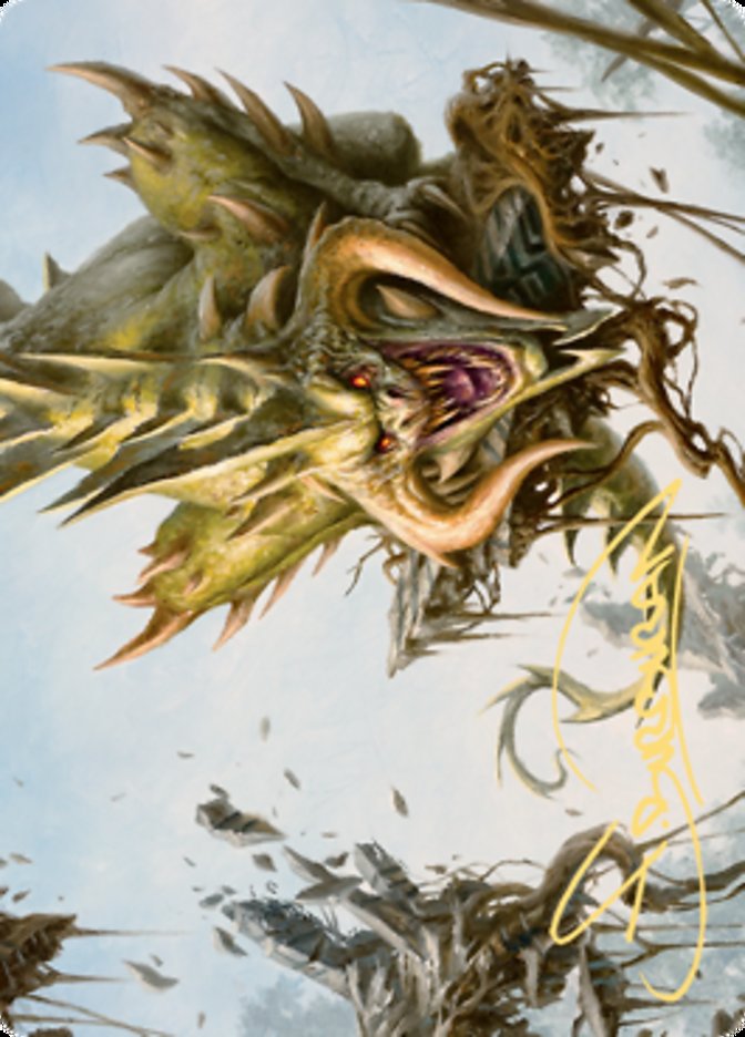 Canopy Baloth Art Card (Gold-Stamped Signature) [Zendikar Rising Art Series] | Gear Gaming Fayetteville