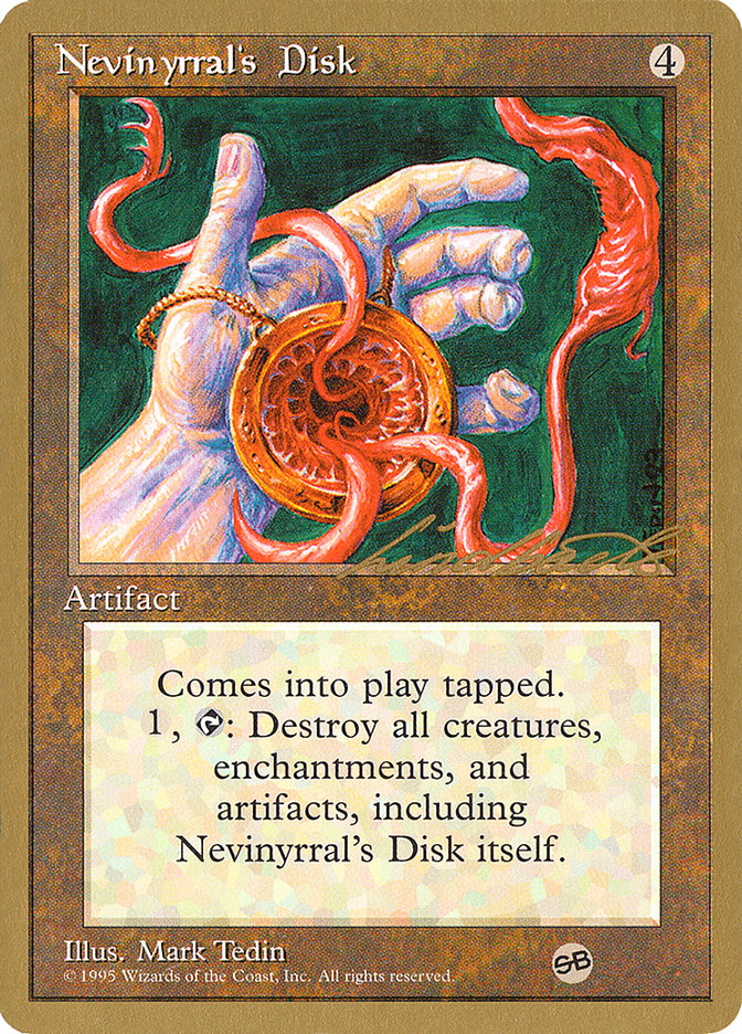 Nevinyrral's Disk (Leon Lindback) (SB) [Pro Tour Collector Set] | Gear Gaming Fayetteville