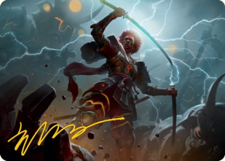 Raiyuu, Storm's Edge Art Card (Gold-Stamped Signature) [Kamigawa: Neon Dynasty Art Series] | Gear Gaming Fayetteville