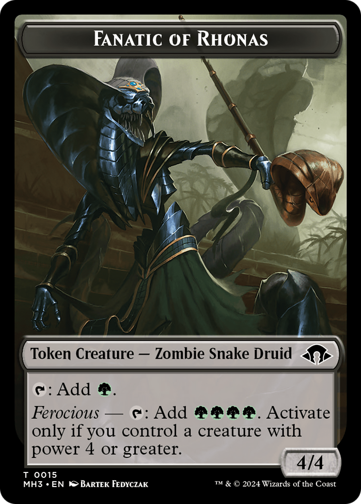 Fanatic of Rhonas // Energy Reserve Double-Sided Token [Modern Horizons 3 Tokens] | Gear Gaming Fayetteville