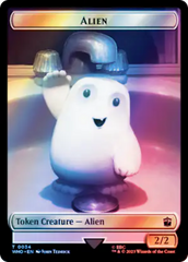 Alien // Dinosaur Double-Sided Token (Surge Foil) [Doctor Who Tokens] | Gear Gaming Fayetteville